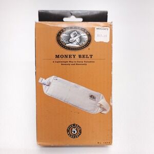 New Vintage Money Belt White Lightweight Carry‎ Valuables Waist Fanny Pack